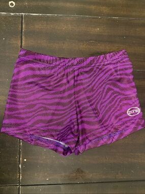 Ozone Purple Animal Print Spandex Gymnastics Shortd